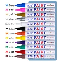12 Colors White Waterproof Rubber Permanent Paint Marker Pens for Drawing Car Tire Tread Eco-Friendly Tire Painting Highlighter 1