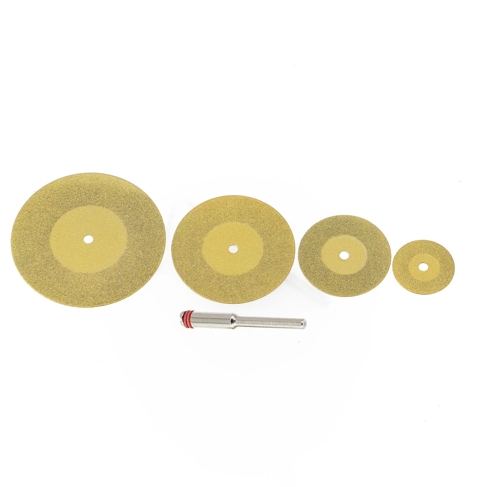 

5 Pcs Mini Diamond Cutting Disc & 3mm Shank Mandrel Set For Rotary Tools Accessories TiN Coated Circular Saw Blade 20/30/40/50mm