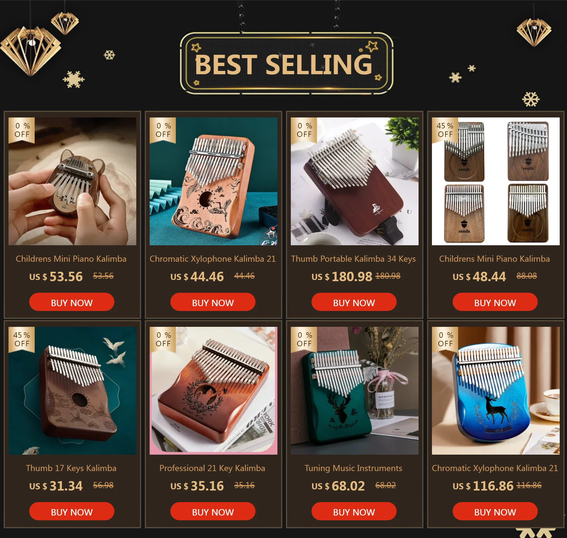 Description Picture 2 of itemMini Piano Keyboard Kalimba Thumb Piano Portable Key Fingers Acrylic Kalimba Heart Present Teclado Musical Music Instrument DE50