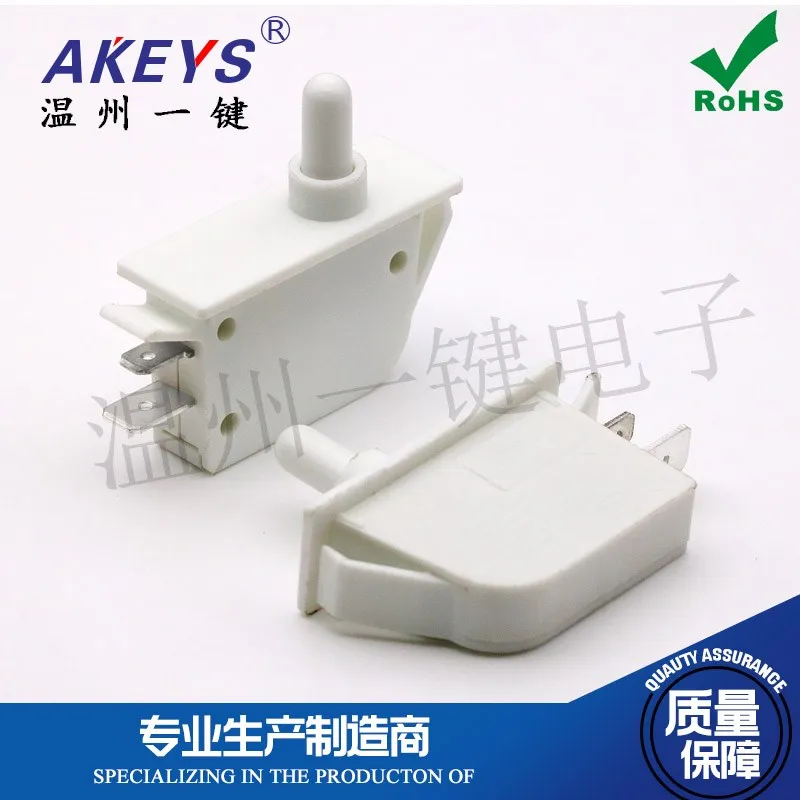 Microswitch 2 Pin 2A 250V Refrigerator Lighting Switch Disinfection Cabinet Button Door Control Switch Press To Disconnect Power
