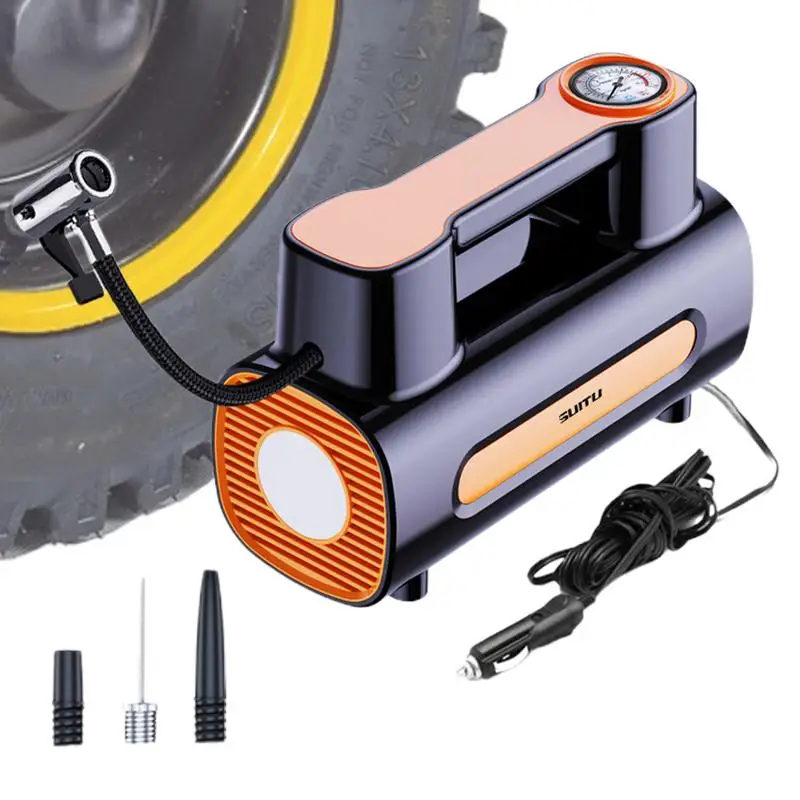 

Car Tire Inflator Portable Compressor For Car Tire Inflator Air Pump With LED Light Portable Electric Inflator Car Compressor