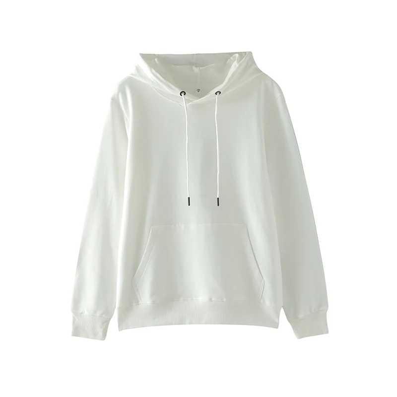 Spring And Autumn New Style Long Sleeve Solid Color Terry Cotton Hoodie For Men And Women With Loose Casual Couple Costume Top