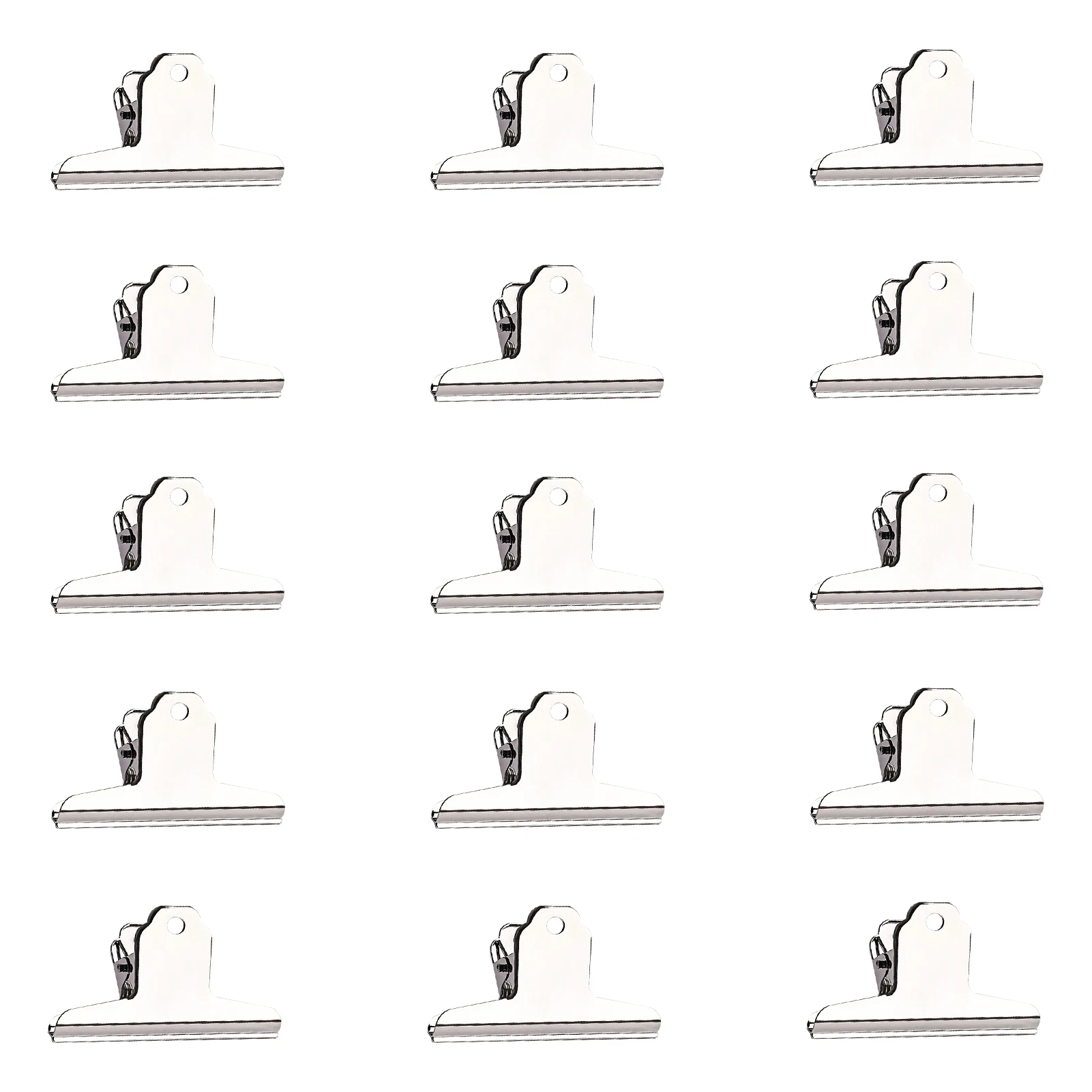 

15pcs 120mm Solid Silver Tone Stainless Steel Home Office Large Metal Strong Grip Pictures Photos Document Binder Clips Durable