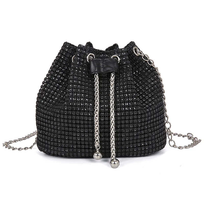 2025New Women's Bag Trendy Fashionable Bag with Diamond Texture Single Shoulder Bag Fashion Chain Bag Crossbody Bucket Bag