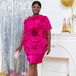 Plus Size Floral Midi Elegant Dress Female Seuqined Dinner Prom Women Luxury Robe Fashion Outfit 2023 Large Size Evening Dress