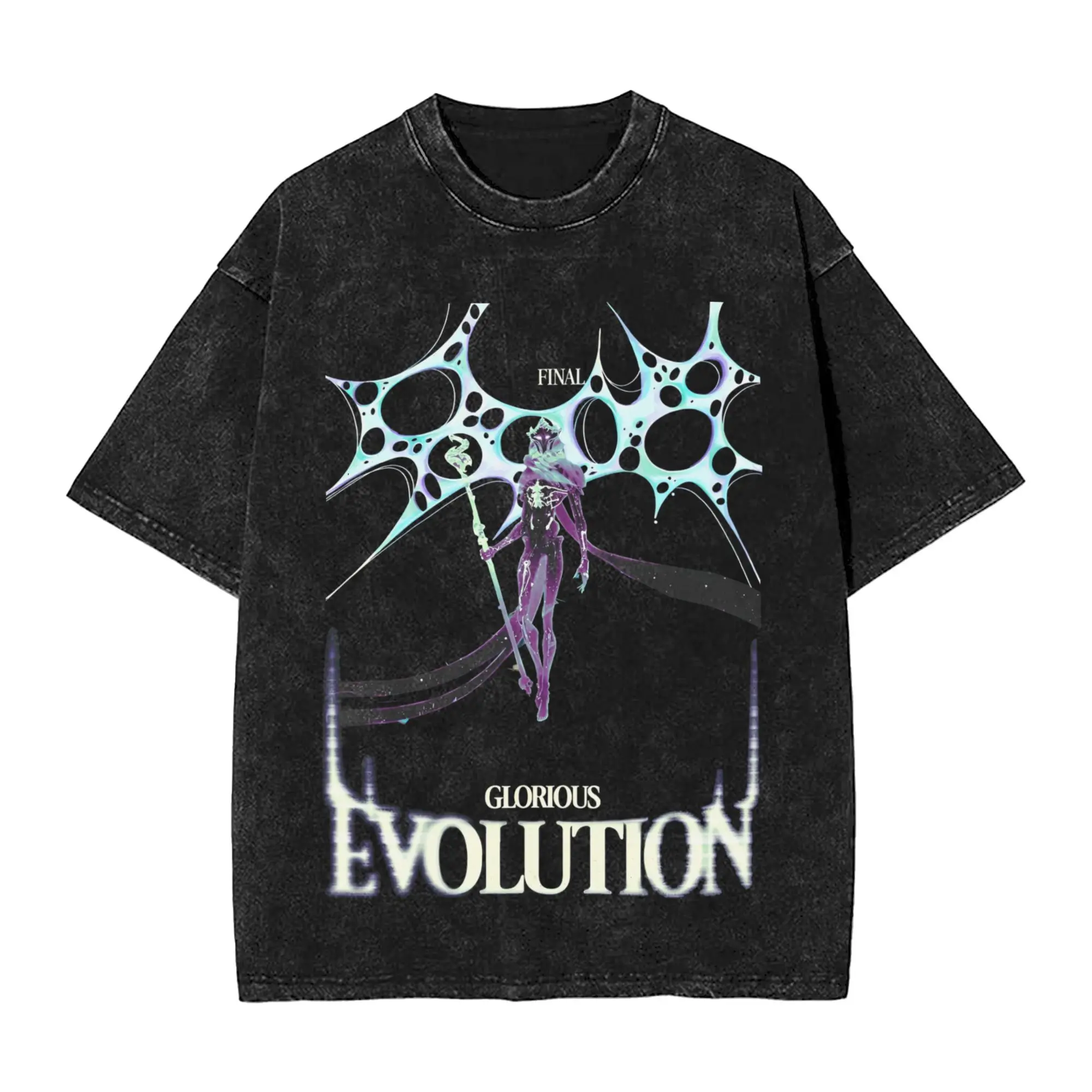 Arcane-Themed Men's Washed Novelty Tee - Short Sleeve Crew Neck 100% Cotton Shirt