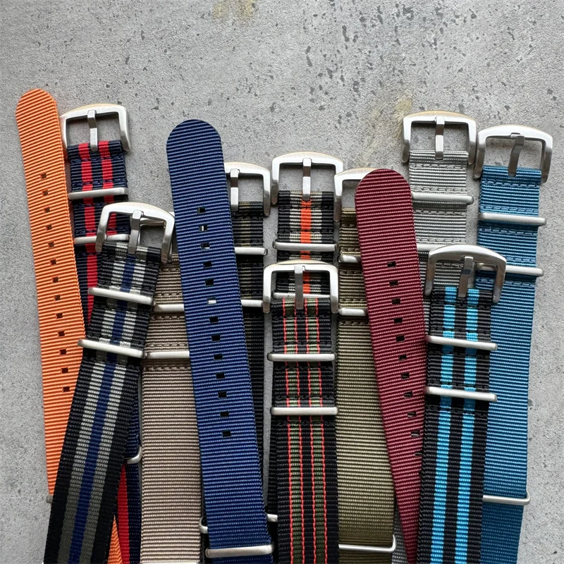 Classics Luxury 007 Bond Army Fabric Cinturini Per Orologi In Nylon Intrecciato 22Mm Nato Cinghie Cintura Moda Per Seiko Omega Rolex
