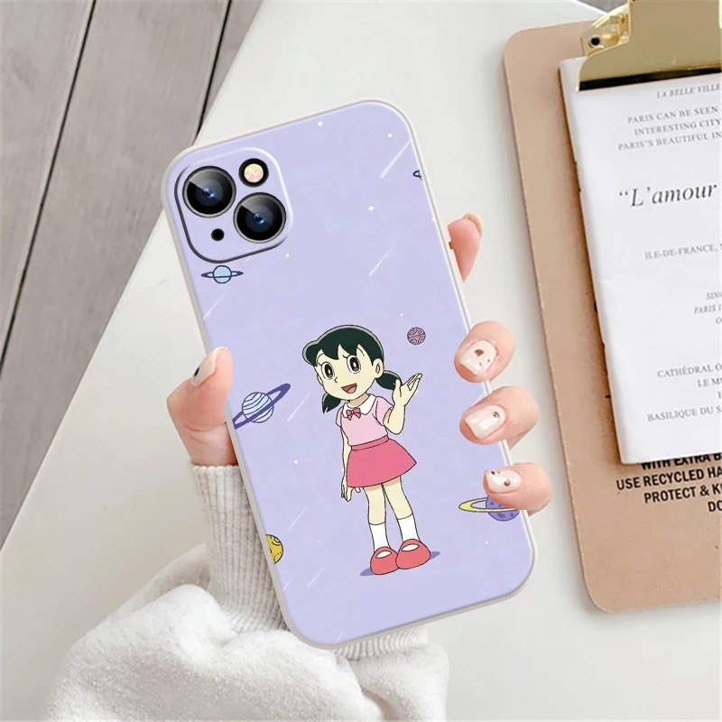 Fashion Doraemon Phone Case For iPhone 13 11 Pro MAX XS XR X 12 Mini 7 8 Plus 6S 6 Cartoon Soft Silicone Shockproof Cover Funda iphone xr card case