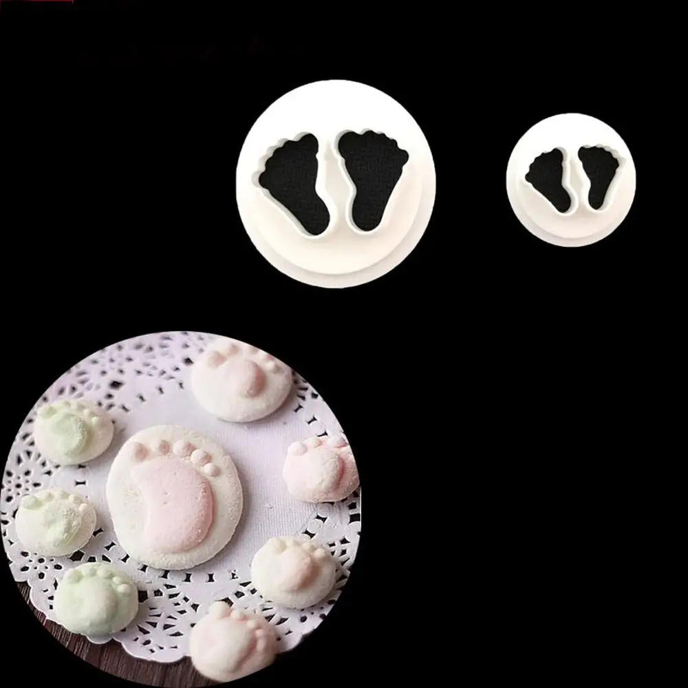 3D DIY Baby Feet Cookie Mould 2pcs