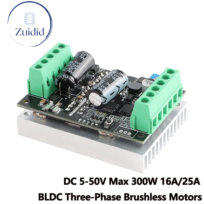 

BLDC Three-Phase Brushless Motors DC 5-50V 300W no Hall Motor Controller Module PWM Speed Brushless Motor ESC Driver Board PLC