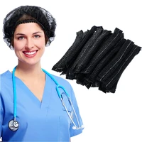 100PCS Disposable Bouffant Caps Non-woven Bath Shower Hair Caps Service Salon Spa Catering Workspace Head Covers Adjustable Hats 1