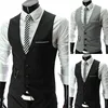 Mens Classic Business Vest with Pocket Regular Fit Solid Color Waistcoat for Wedding Summer Groomsmen Vest 1