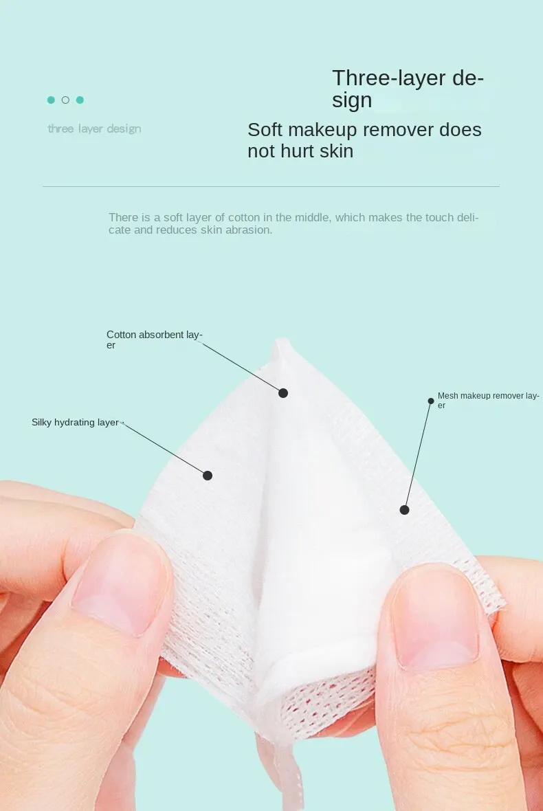 Description Picture 5 of itemDisposable Double-sided Makeup And Makeup Removal Cotton Pads For Cleaning And Wet Application Of Facial Bags, Portable(240pcs)