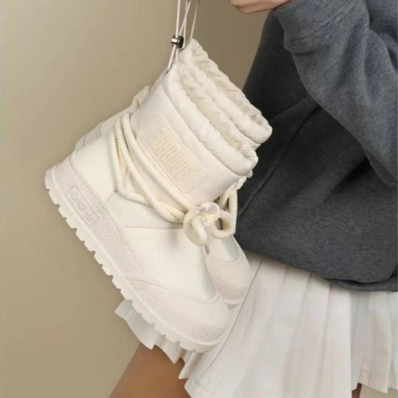 

Snow boots women add thick thick soles waterproof and non-slip 2023 winter new warm cotton boots