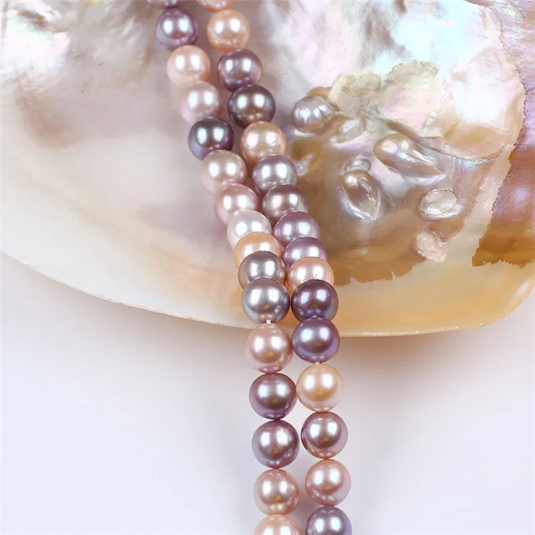 

10-13mm natural muti color Round Edison Shape Baroque Freshwater Pearl for necklace and earrings making