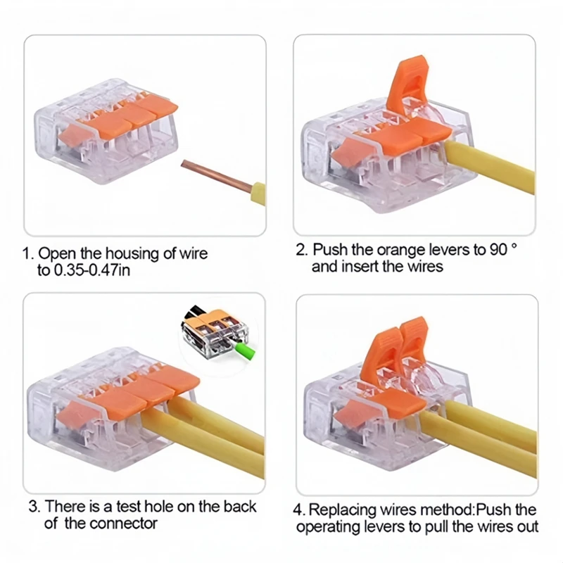 Universal Type Quick Plug-in Terminals Electrical Equipment Connectors Lever Wire Connector Terminals 250V/32A 10/75pcs wire connectors wiring connector