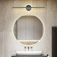 Modern LED Wall Lamp 40/60cm Mirror Light Bathroom Toilet Black Gold Long Strip Fixture Home Decor Led Lighting Lamps Lustre 2