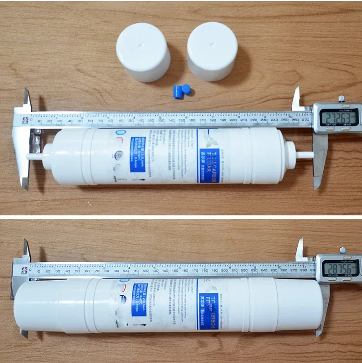 SOOEL T33 Quick Connect INLINE COCONUT Carbon Post WATER FILTER Cartridge With 2 fitting Water Purifier REVERSE OSMOSIS