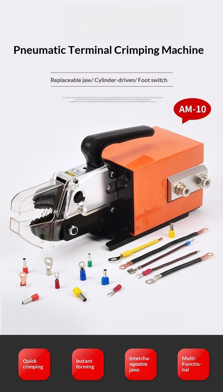 AM-10 Pneumatic Crimping Machine Cold Pressing Automatic Terminal Machine Crimpi