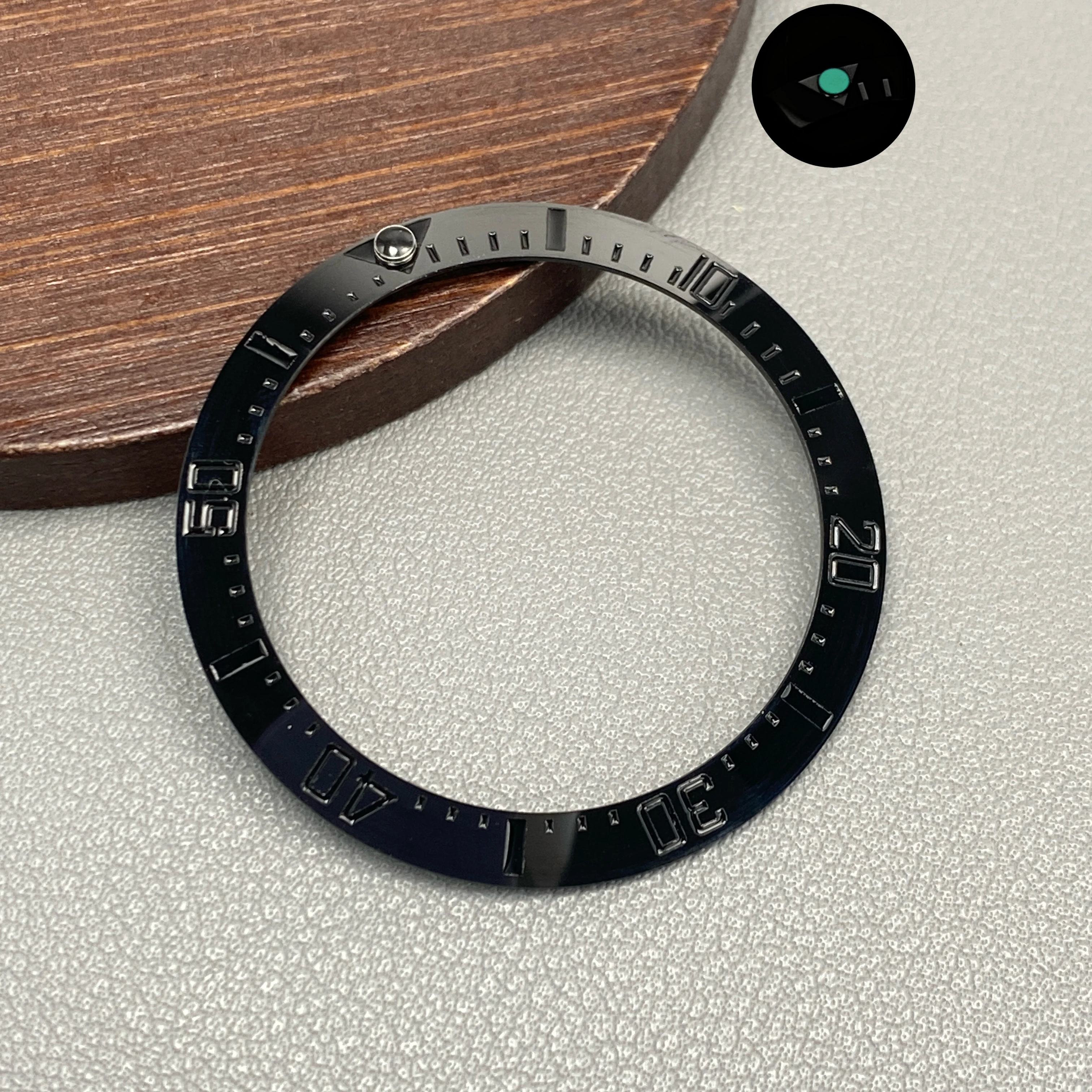 Ceramic Blue-Green Lumi Bezel Insert