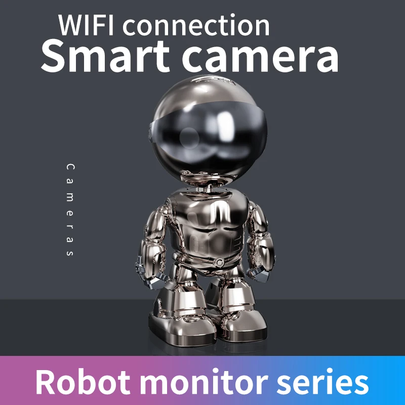 무선 홈 보안 로봇 카메라, 2MP 1080P IP 카메라, 양방향 오디오 감시, 보이지 않는 렌즈, 와이파이, 야간 투시경, 애완 로봇 