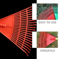 Grass Rake Artificial Plastic Rakes For Lawns Heavy Duty Garden Leaf Plastic Leaves Gardening 2