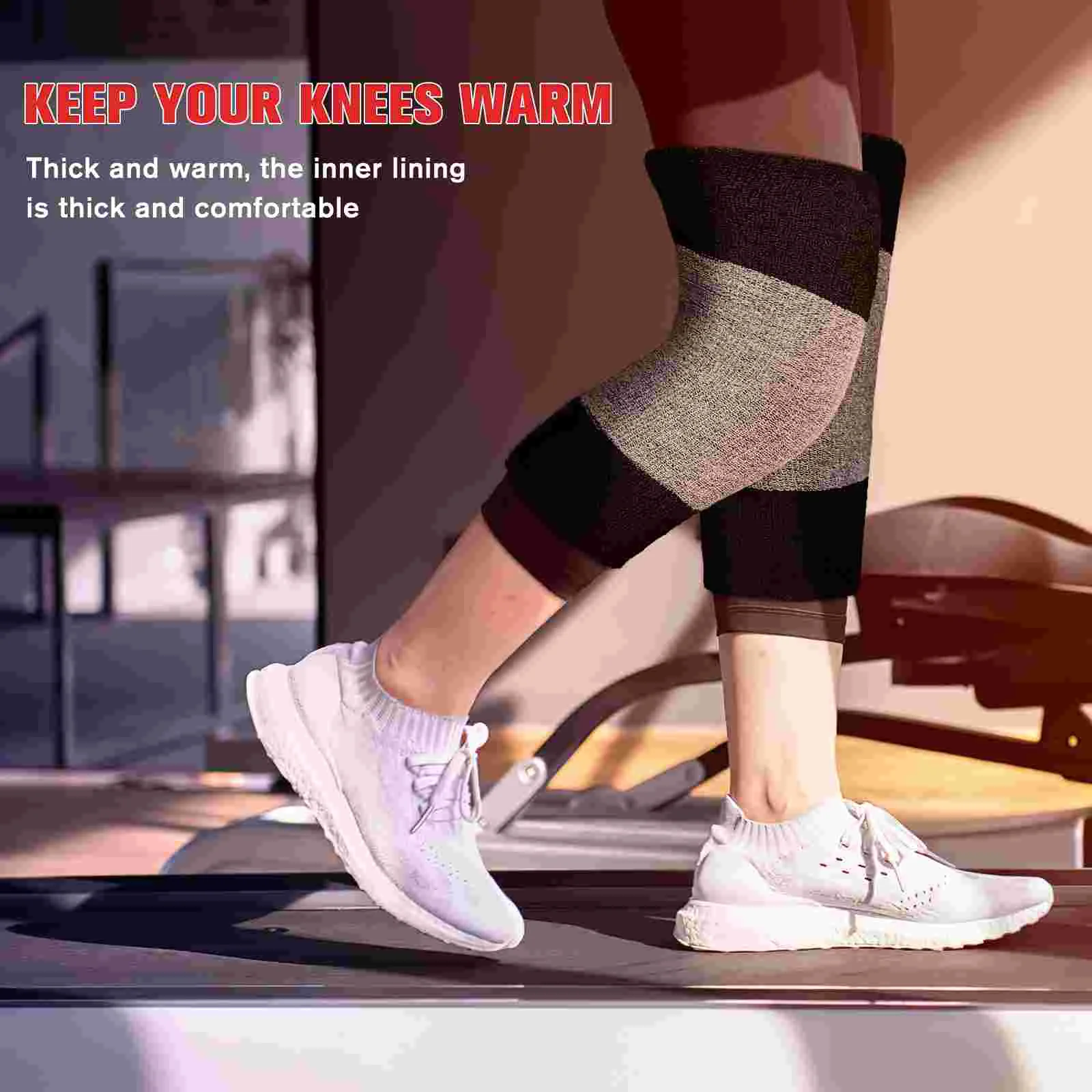 1 Pair Breathable Sleeves Fitness Supporting Pads Protective Kneepads Thermal Sleeves Knee Support Elastic Knee Support
