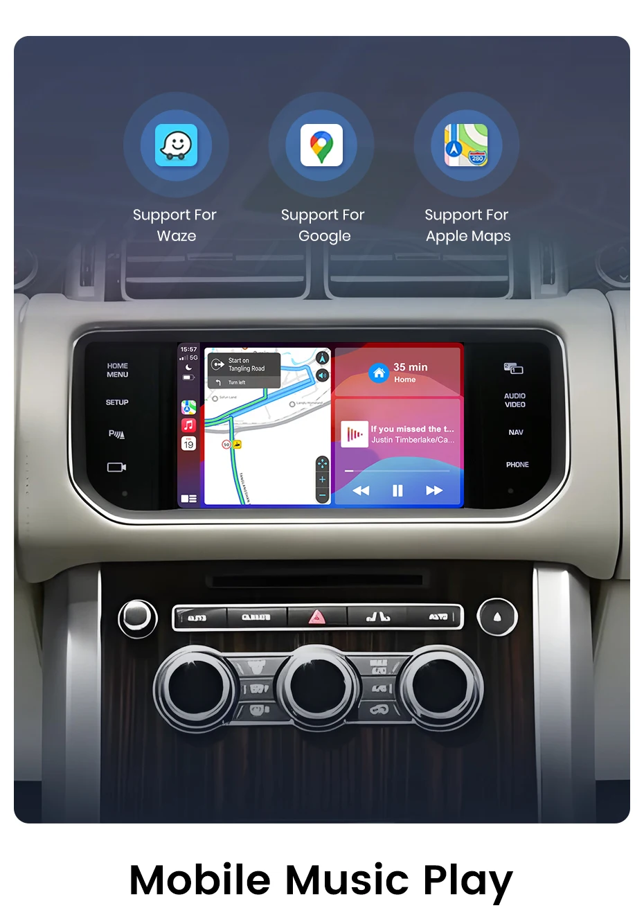 Junsun Drahtlose Carplay Android Auto Modul Box Für Land Rover Jaguar Range Rover Evoque Entdeckung 2012-2018 Mirroring Decorde – Detail 10