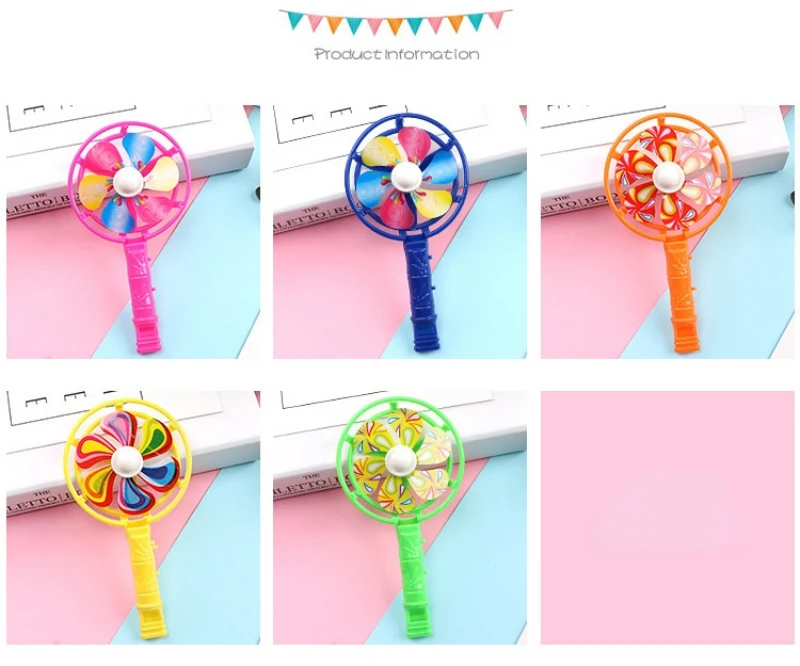 Description Picture 6 of itemPlastic Whistle Windmill Fan for Children, Birthday Party Gifts, Back to School Presents, Pinata Party Favors, Kids Toys, 10Pcs