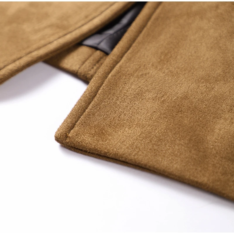 Women Suede Jackets Loose Lapel Single Breasted Long Sleeves Pockets Blazer Coats Female Autumn Fashion New in Outwear