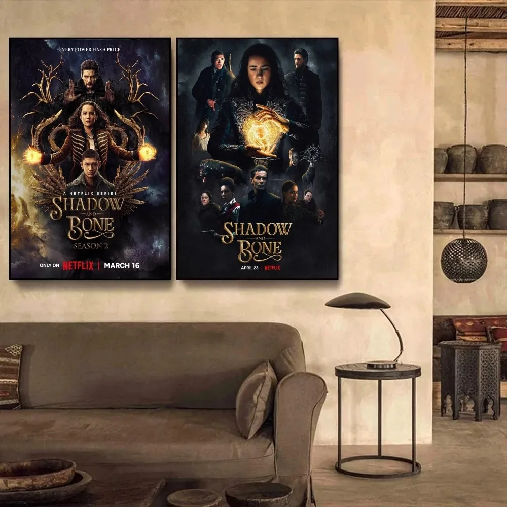 Shadow And Bone Poster Kraft Club Bar Paper Vintage Poster Wall Art Painting Camera Da Letto Studio Big Szie Wall Painting Stickers