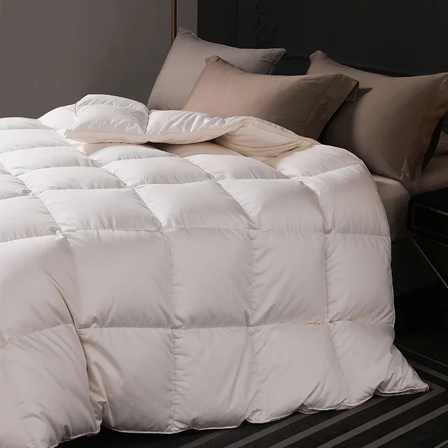 Couette Luxueuse en Duvet d'Oie Blanche, pour Lit d'Hiver, King et Queen Size, Remplie de 95% Duvet d'Oie Blanche de Qualité 5A, Non Adulte 2