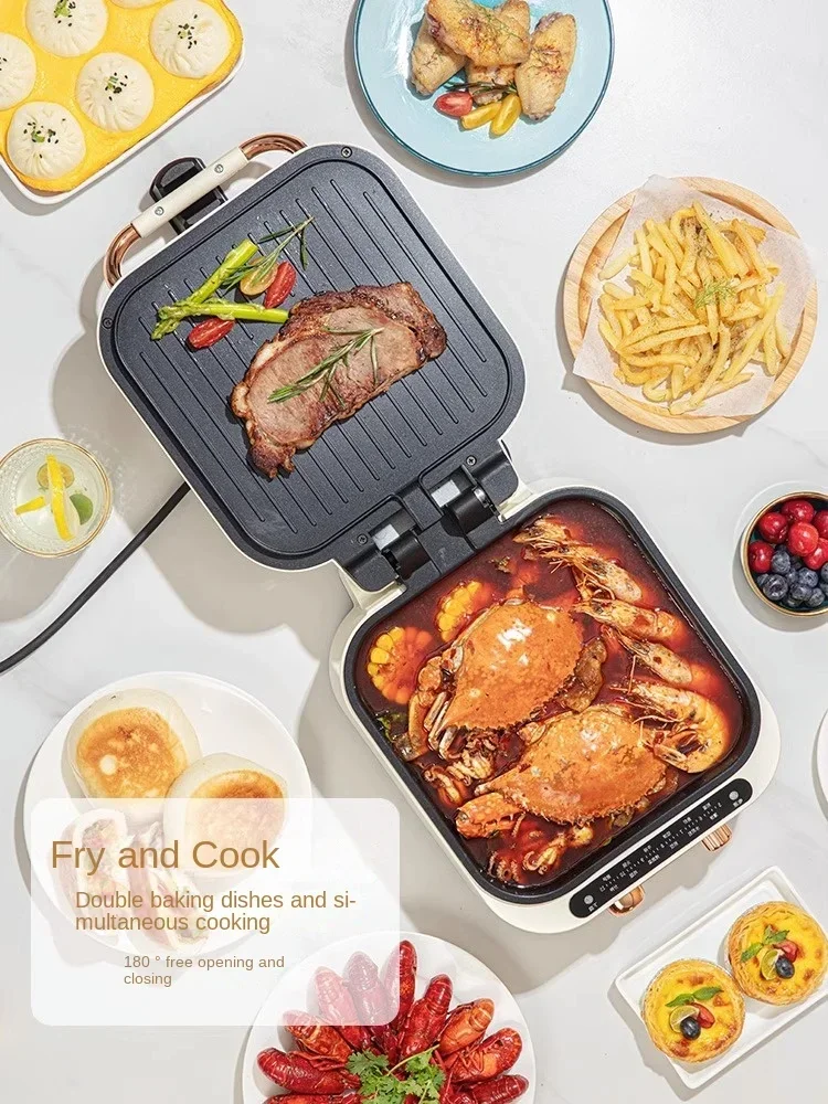 110V electric pancake pan household multifunctional double-sided heating pancake pan pancake machine hot pot 2