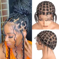 Braided Wig Cap with Baby Hair and Double Full HD Lace for Easy Sew - In and Crochet Braids (99 Knots)
