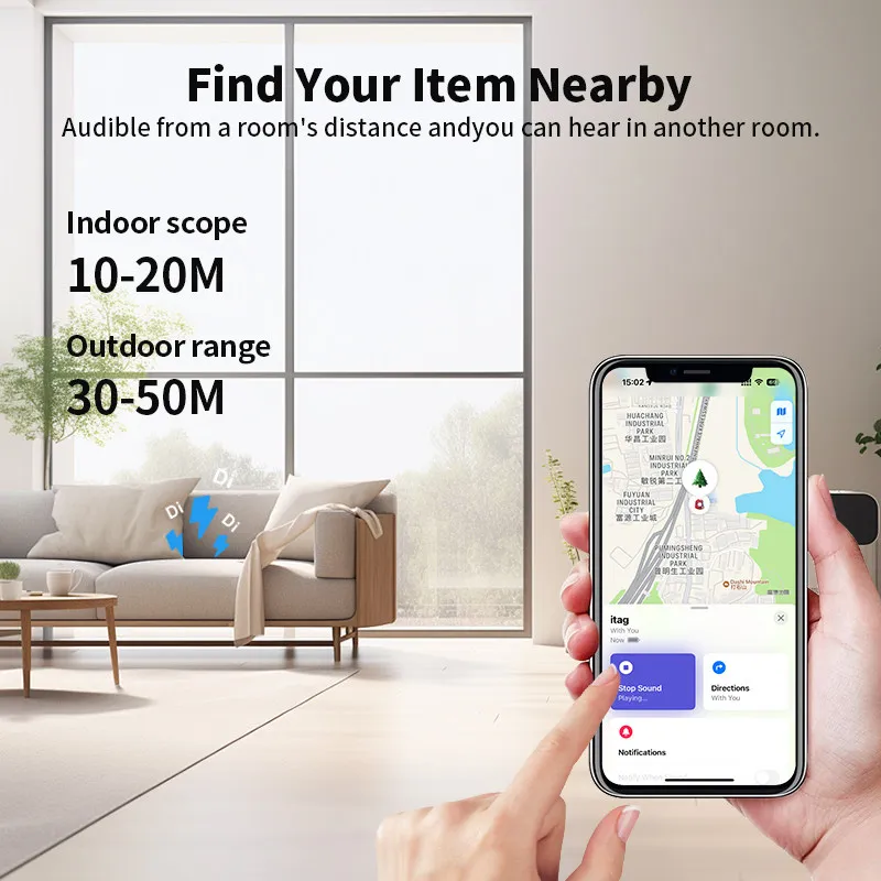 Anti-Lose Bluetooth GPS Tracker for Air Tag Replacement via Apple Find My to Locate Card Wallet Bike Keys Finder For iPhone Tag