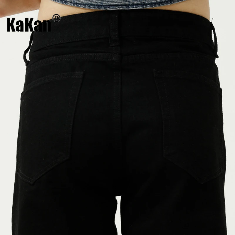 Kakan New Summer Korean Men's Jeans, Slim Fit Slim-fit Pants Pants Black Perforated Jeans K50-M7-D-921