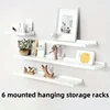 6 pieces wall hanging wall TV wall living room solid wood partition wall Honor wall display stand, white 2