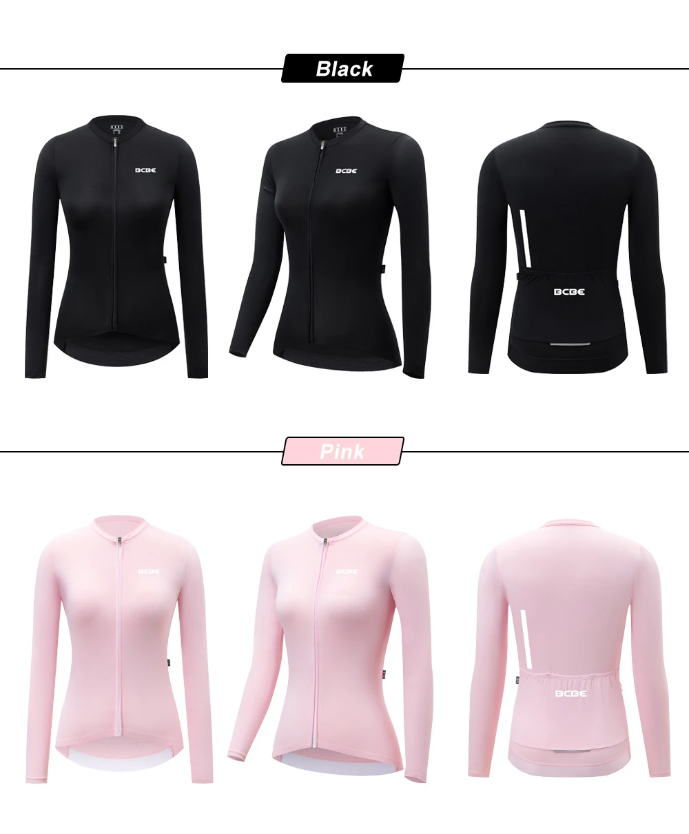 BCBE-ING Frauen Radfahren Jersey Langarm Hohe Elastizität Pro Aero Slim Fit Rennrad Jersey Atmungsaktive Fahrrad Reiten Shirts – Detail 12