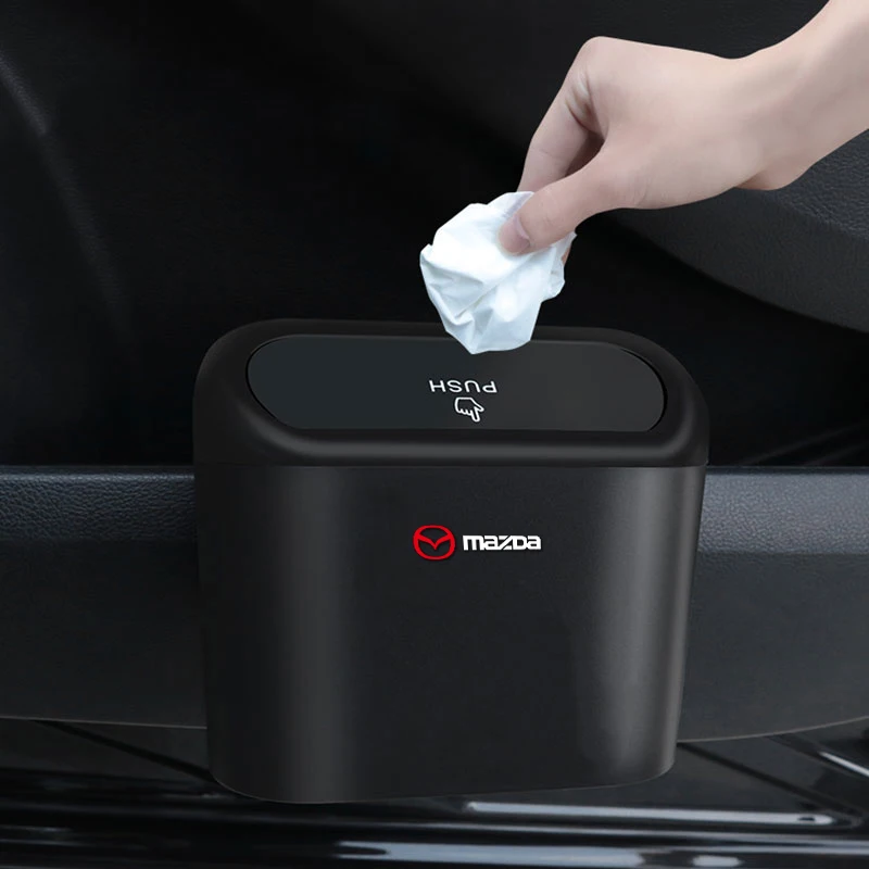 Portable Hanging Car Trash Bin Interior Storage Case Car Gadgets Mazda 3 5 6 323 626 CX-3 CX-4 CX-5 CX-7 CX-9 Axela MX3 etc