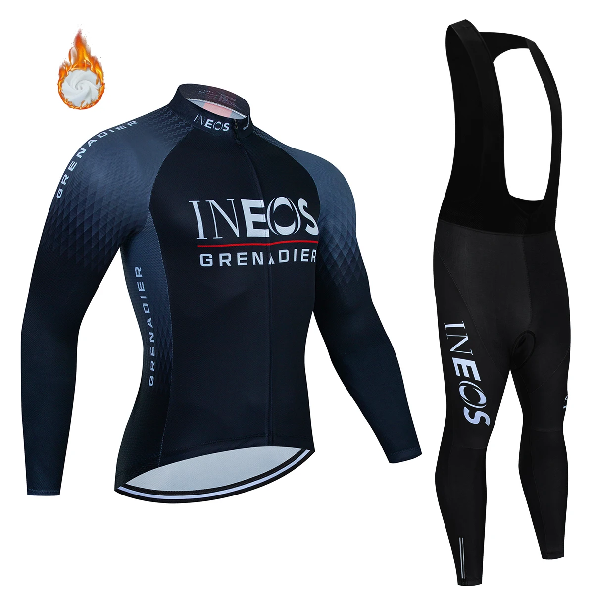 2023 Ineos Winter Fleece Thermal Cycling Team Cycling Jersey Wear Clothing  Maillot Ropa Ciclismo Mtb Bike Bicycle Long Clothing