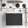24 Inch Bathroom Vanity with Sink Combo, Floating Bathroom Vanity with 2 Fluted Drawer, Modern Wall Mount Bathroom Cabinet 6