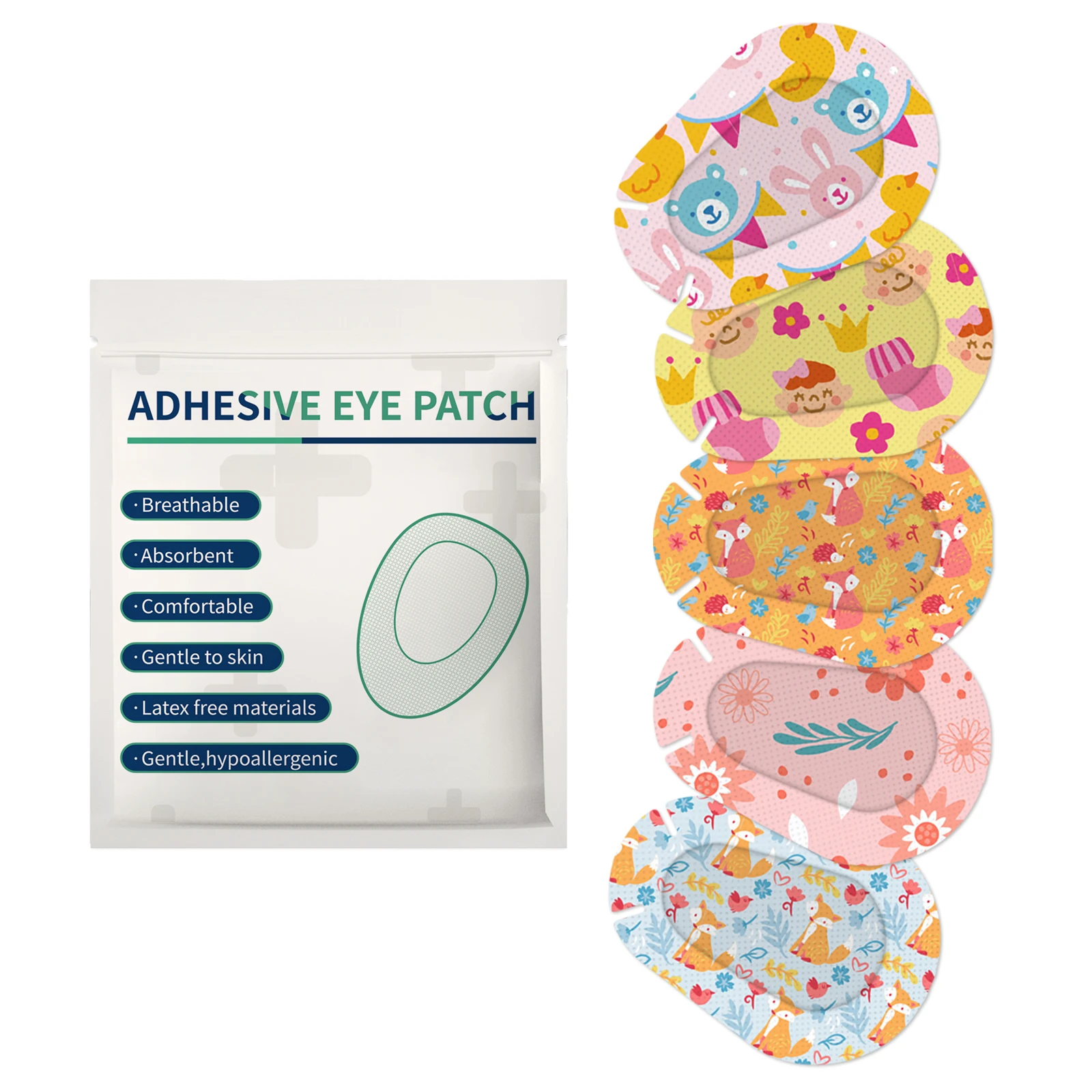 30Pcs Hot New Amblyopia Eye Patch Adhesive Eye Patches Medical Sterile Eye Pad Protect Eyesight for Kids Girls Boys Vision Care 6