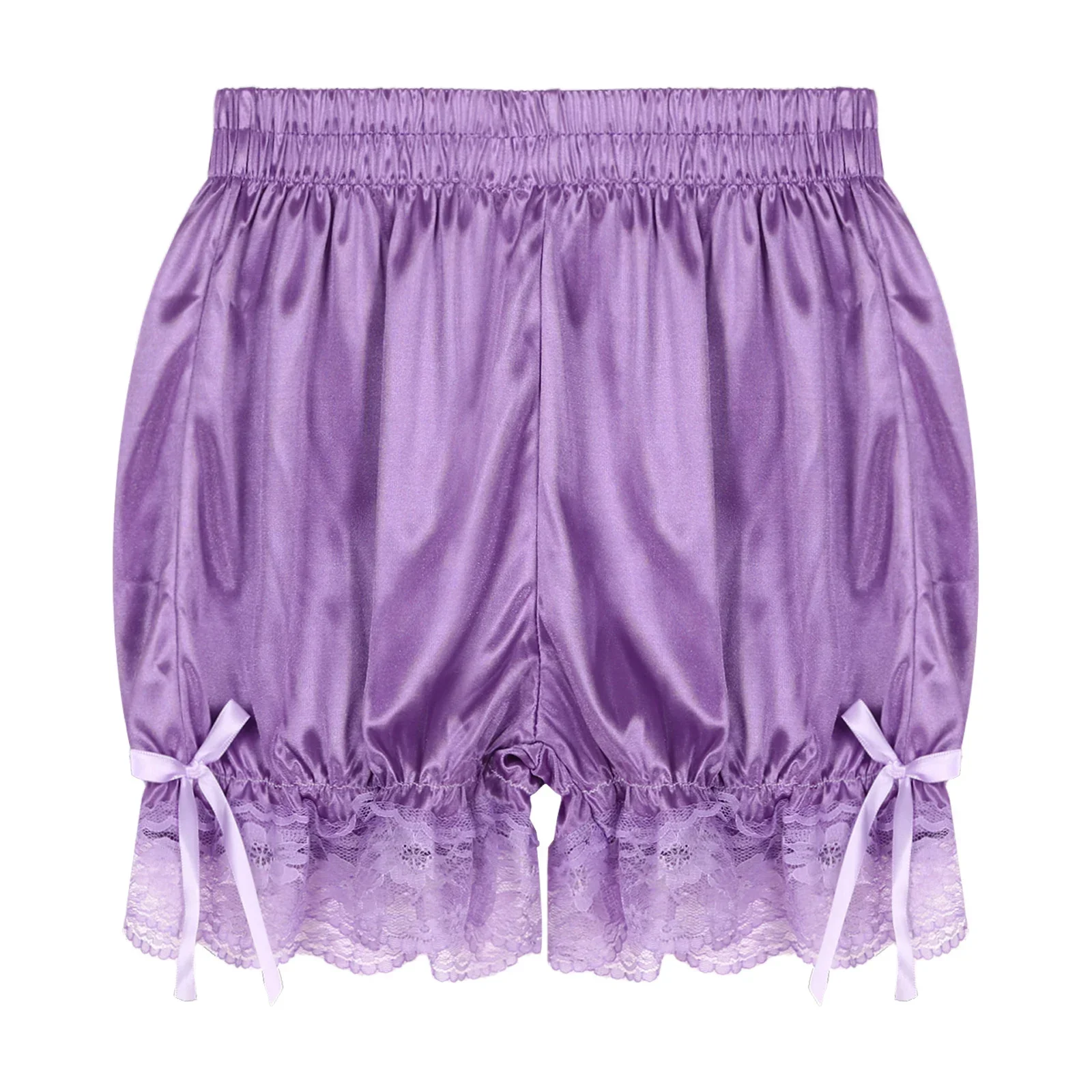 

Womens Girls Pumpkin Bloomers Shorts Lolita Satin Lace Panty Underwear Frilly Knickers Boxer Hot Pants Nightwear Loungewear