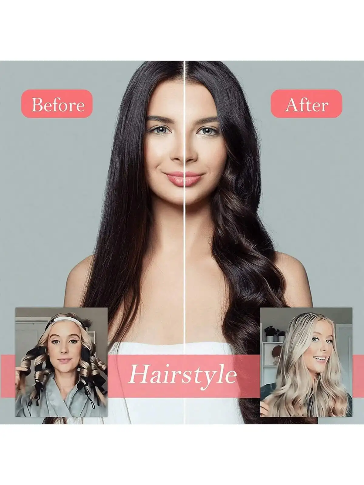 8 Claw Lazy Curler Non-Heating Curling Iron Headband Curling Ribbon Sleep Soft Wavy Hairdressing Accessories Ribbon Styling Tool