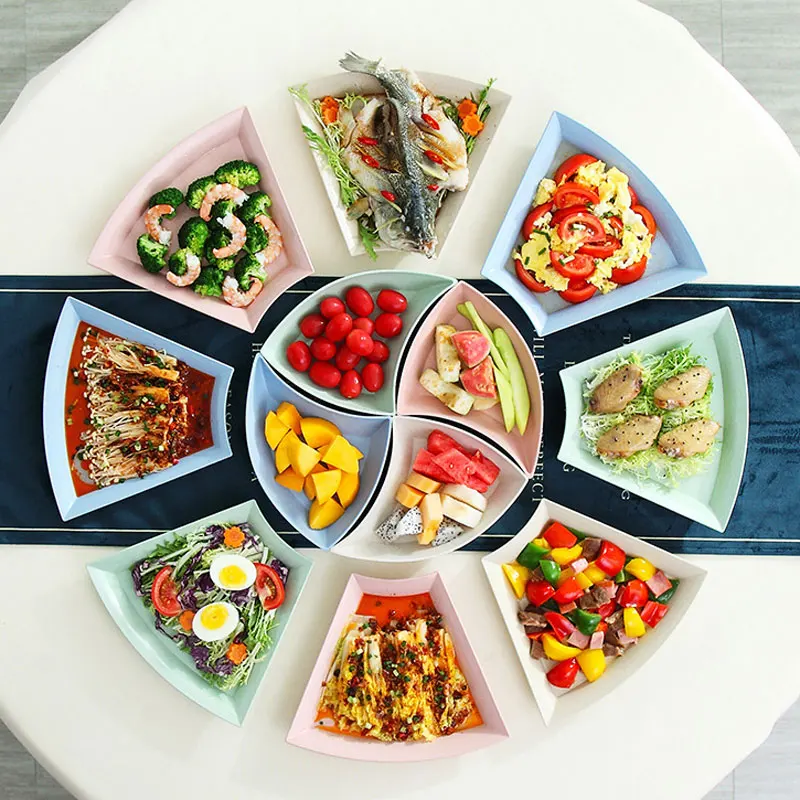 NOT Ceramic Dinner Plates Set Food Grade PP Serving Tray Fruit Sara Dinnerware Dishes Kitchen Accessories