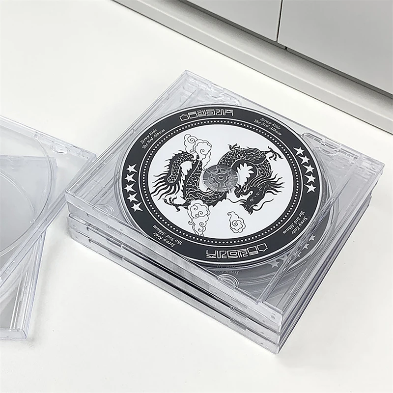 CD DVD Storage Case 1Pc Disc CD Storage Box Transparent Plastic DVD Case Multifunctional Idol CD Organizer Package Portable For Home Cinema