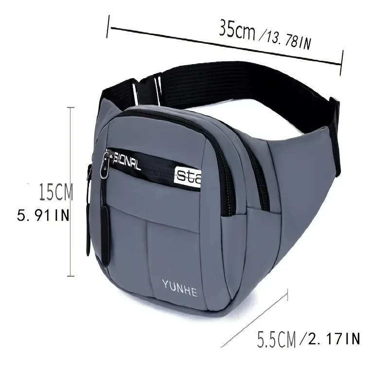 Men's Waist Bag, Multi Purpose Phone Fanny Pack, Outdoor Casual Chest Shoulder Crossbody Bags for Men Daily Use Travel Outing