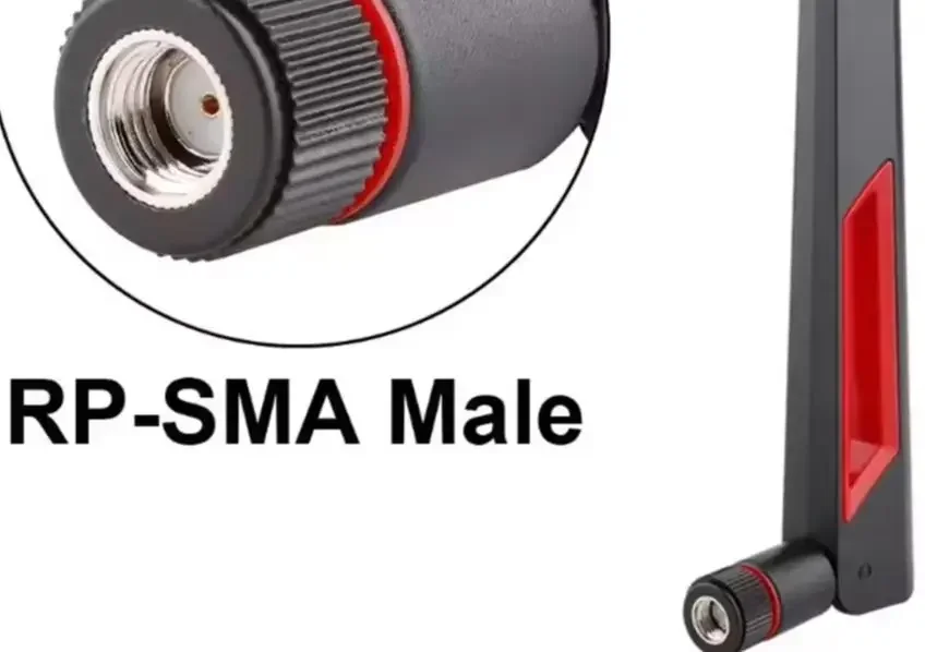 2개 6dBi 트라이밴드 WiFi 6E 안테나 2.4 5 6GHz RP-SMA 남성형..