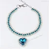 Kitten Diamante Collar Necklace for Cat Rhinestone Cute Bling Puppy Doggy Crystal Pendant Diamond Collar Pet Accessories 5