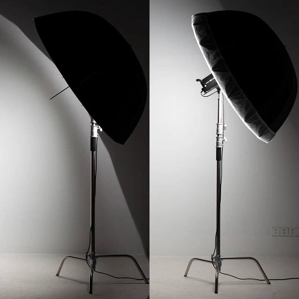 AMBITFUL 105cm 130cm 160cm 우산 디퓨저 화이트 투명 블랙 반사판 파라볼릭 우산 커버 (105cm 130cm 우산용)